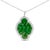 Early 21st Century 18K White Gold 2.00 Cttw Diamond Halo and Jade Shield Brooch Pin and Pendant For Sale - Image 5 of 7