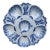 19th Century Blue and White Seaweeds Oyster Plate Bordeaux For Sale