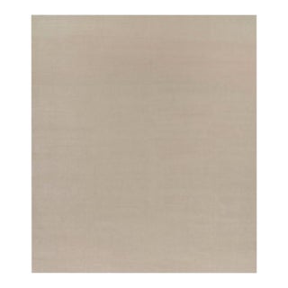 Rug & Kilim’s Oversized Contemporary Textural Solid Rug in Cream and White Tones - 14x16 For Sale