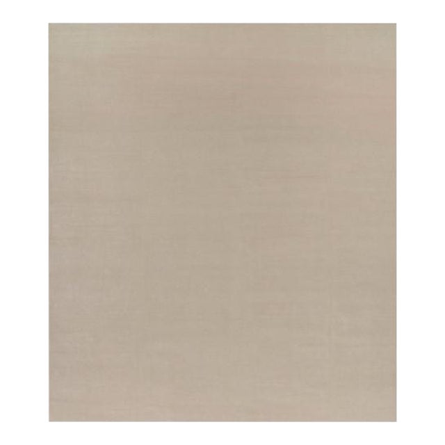 Rug & Kilim’s Oversized Contemporary Textural Solid Rug in Cream and White Tones - 14x16 For Sale