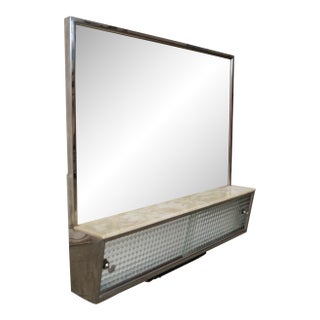 1950’s Mid-Century Modern Chrome & Glass Medicine Cabinet For Sale