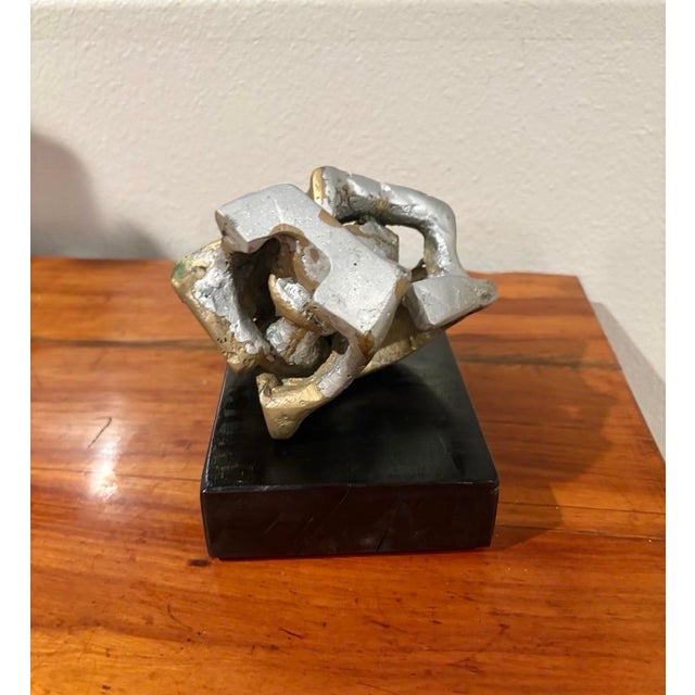 Abstract 1980s Abstract Sculpture in the Manner of Artist Alicia Penalba, Expressionist, 6” X 7.25” For Sale - Image 3 of 10