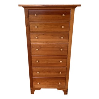 Chatam Reproductions Shaker Style 7 Drawer Cherry Lingere Chest For Sale