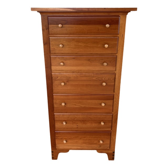 Chatam Reproductions Shaker Style 7 Drawer Cherry Lingere Chest For Sale
