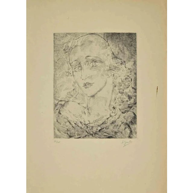 Ninetta is an artwork realized by Arthur Greuell (1891-1966) in 1950. Etching on paper. Hand-signed on the lower right...