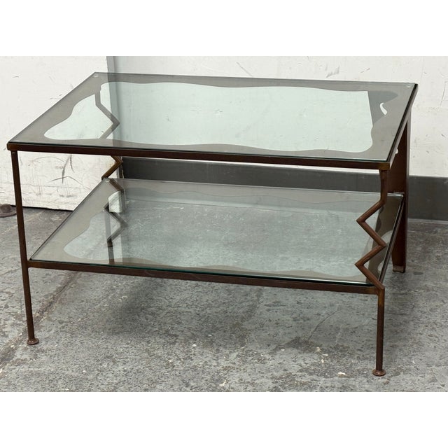 Circa 1997 Gregory Hawthorne Steel Coffee Table, Signed For Sale - Image 9 of 12