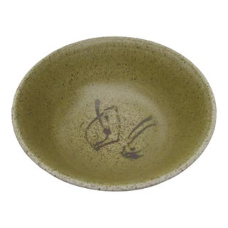 Mid 20th Century Early Peter Voulkos Large Bowl With Design, Signed For Sale