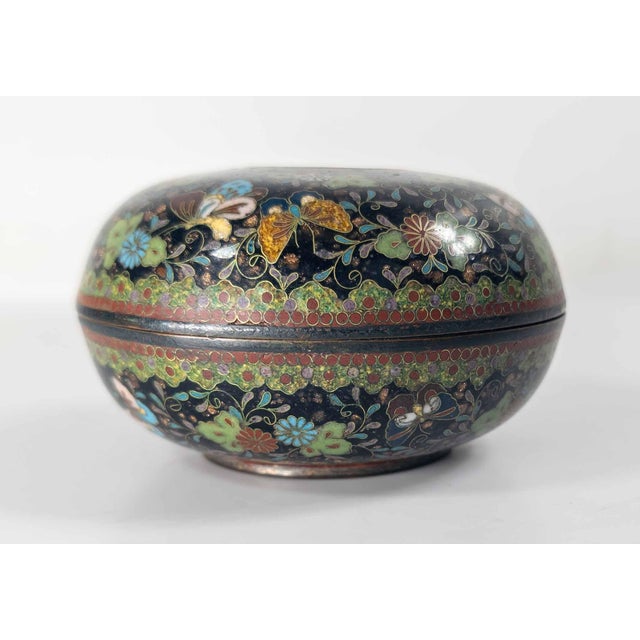 Late 20th Century 19th Century Japanese Meiji Period Cloisonne Enamel Potpourri or Censer Dish For Sale - Image 5 of 16