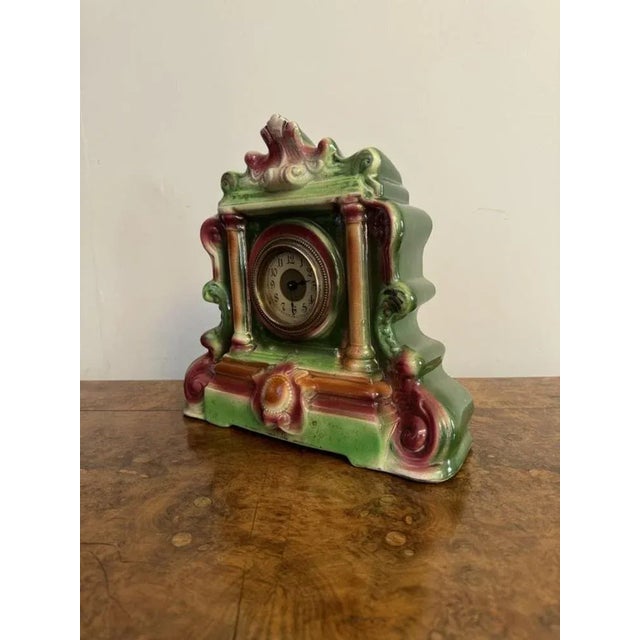 Staffordshire Mantle Clock, 1900s For Sale - Image 3 of 6