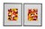 Pair of original works on paper, white matte, black frame. Acrylic sealed with a matte varnish. Certificate of...