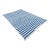 Handmade Sky Blue and White Cotton Vegetable Dyed Striped Rug - 12'x15' For Sale