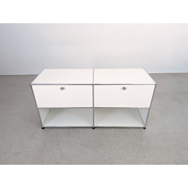 Vintage Sideboard in Pure White by Fritz Haller & Paul Schärer for USM Haller For Sale - Image 4 of 11
