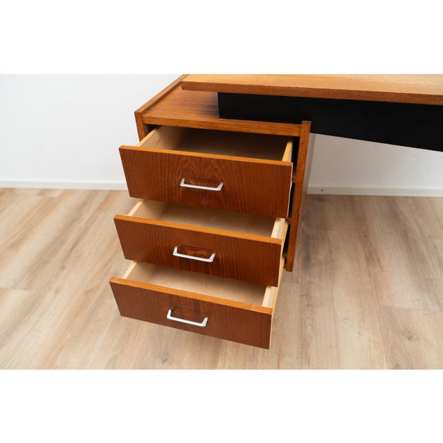 Wood Hairpin Writing Desk from Tijsseling Nijkerk, 1960s For Sale - Image 7 of 13