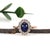 Art Deco 1.75ct Ceylon Sapphire Ring With Natural Diamond Halo in 14k Solid Gold, Size 6.75 For Sale - Image 3 of 7