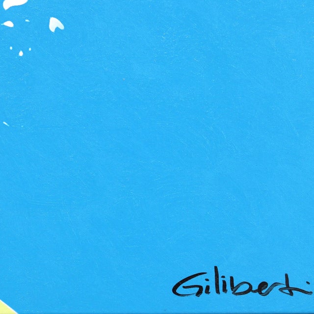 2020s Mid-Century Modern Pool Painting Framed "Deep Dive White" Original Artwork by Michael Giliberti For Sale - Image 5 of 8