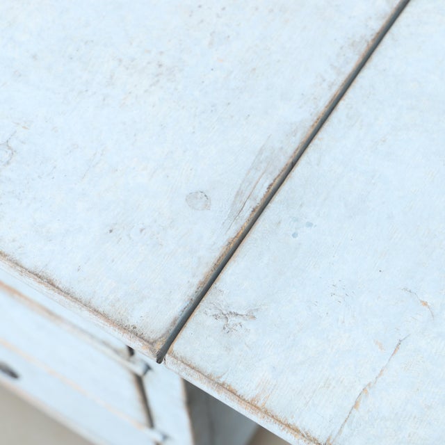 Blue Folding Table with Drawers, 1900 For Sale - Image 8 of 11