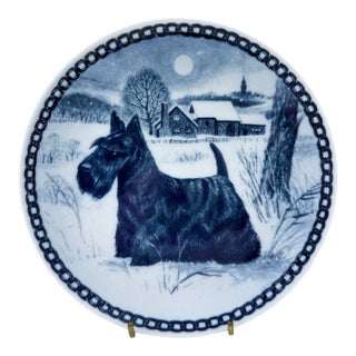1990s Tove Svendson Original Hundeplatte Scottish Terrier Collectible Plate - Denmark For Sale