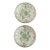 Vintage Japanese Porcelain Ware Brass Backed Small Plates, a Pair For Sale