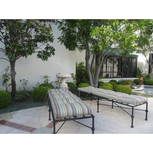 Salterini Late 20th Century Salterini Style Chaise Lounges a Pair For Sale - Image 4 of 10