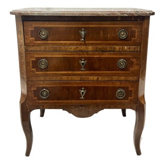 Late 18th Century Louis XV Style Inlaid Mahogany Petite Commode For Sale
