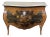 French Marble Topped Louis XVI Bombe Commode With Intricate Marquetry For Sale