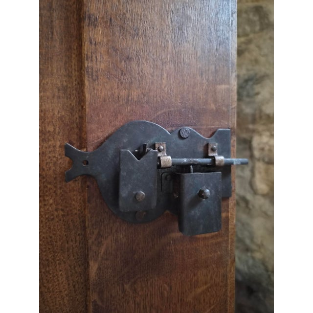 Wood Antique French Oak Single Door Cupboard, 18th Century For Sale - Image 7 of 18