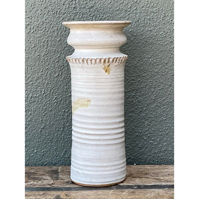 Vintage Handcrafted Ceramic Vase For Sale - Image 11 of 12