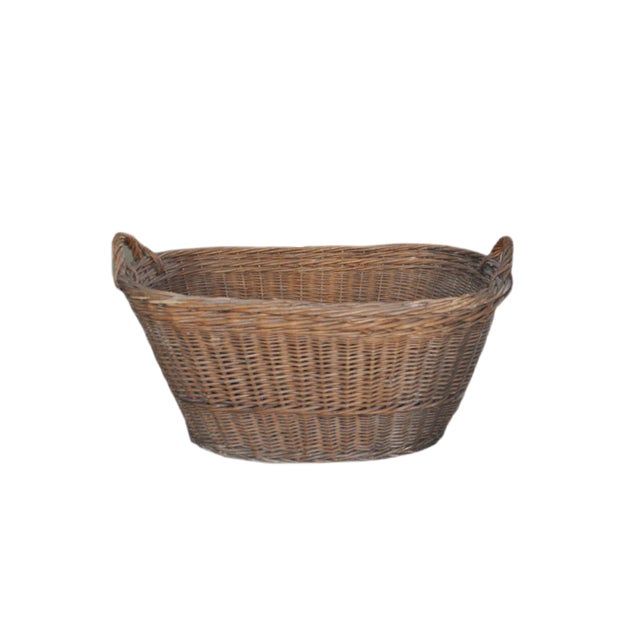Rustic Wood Basket, 1940s For Sale