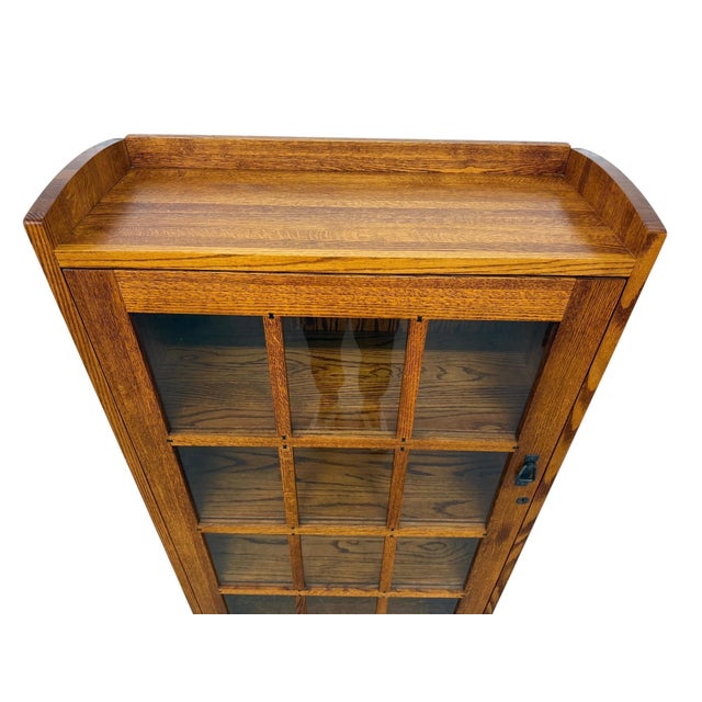 Vintage Stickley Style Mission Oak Bookcase For Sale In Philadelphia - Image 6 of 9
