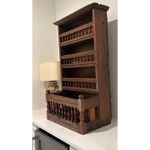 Antique French Breton Baguette Shelf / Étagère a Pain / Antique Breton Bar Shelf / Antique Breton Pantry Shelf For Sale - Image 4 of 18