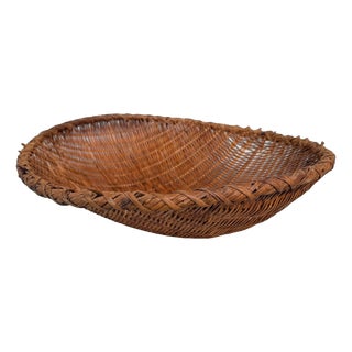 Vintage Japanese Bamboo Zaru Drying Basket, 1960s For Sale