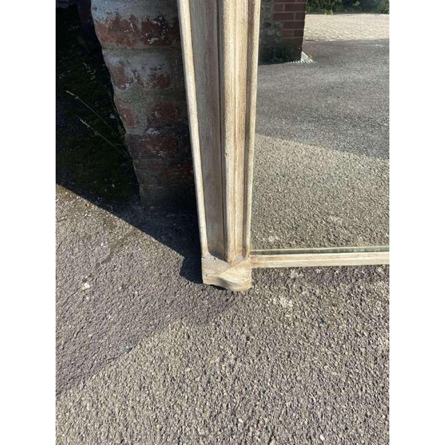 Large Antique 19th Century French Carved Wood & Gesso Mirror For Sale - Image 3 of 7