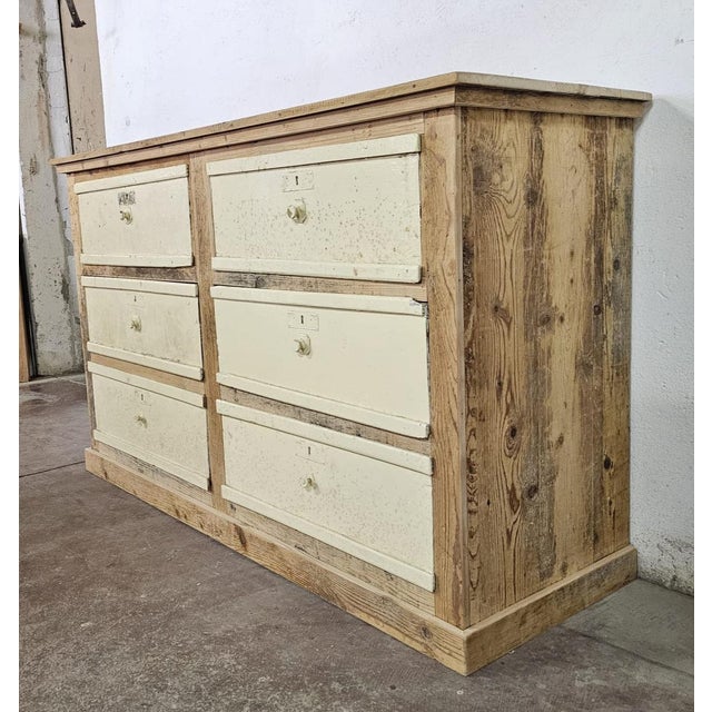 Ivory Workbench Chest of Drawers, 1980s For Sale - Image 8 of 11