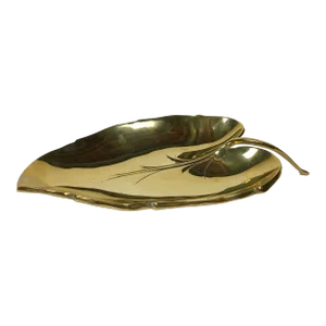 Vintage Brass Leaf Catchall Dish