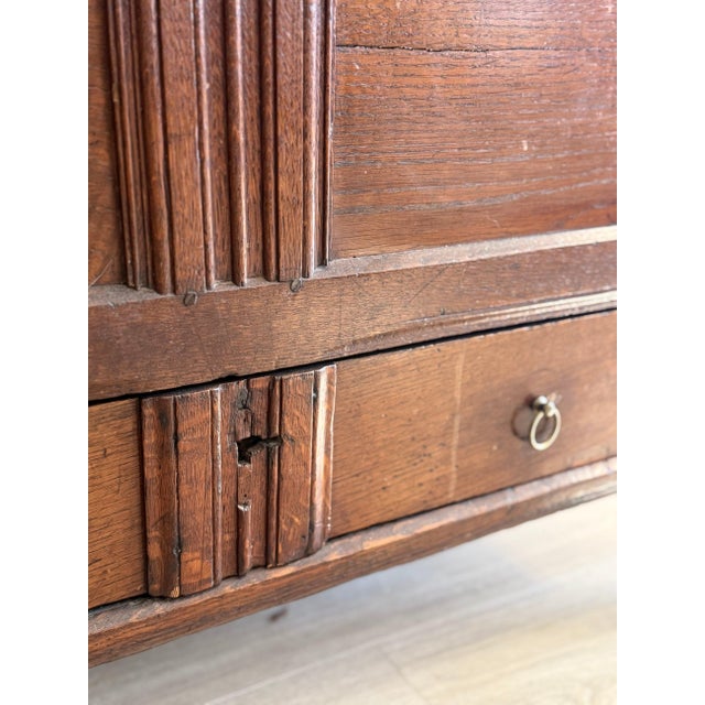 Antique English Oak Coffer/Trunk For Sale - Image 4 of 10