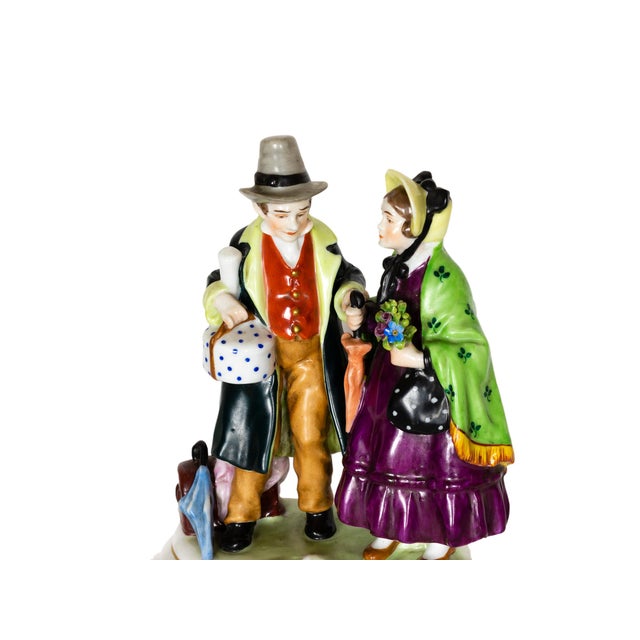Baroque Traveling Couple Figurine from Capodimonte For Sale - Image 3 of 9