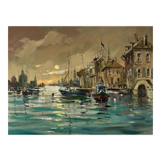 Oil Painting Venice at Sunset Yuriy Suprunchuk For Sale