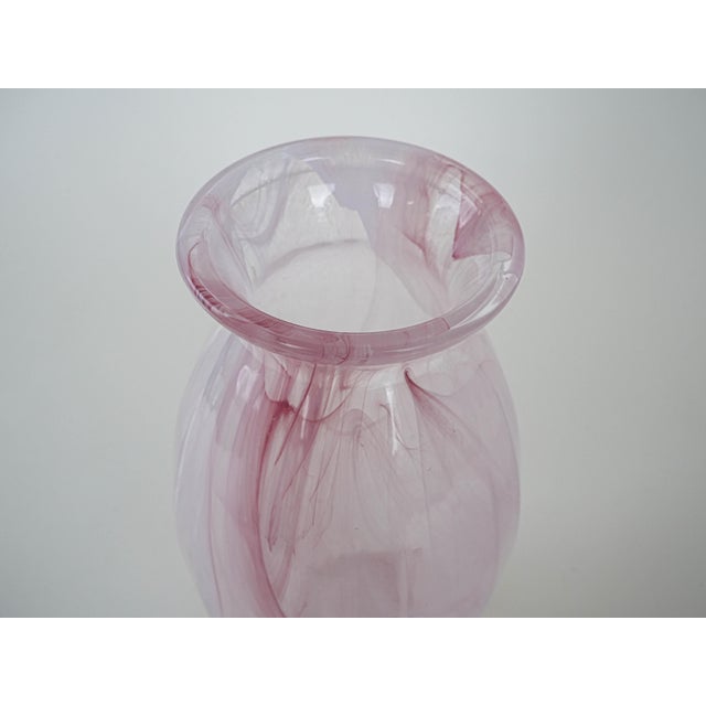 Italian Pink Glass Vase, 1980s For Sale - Image 9 of 10