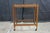 Mid Century Danish Walnut Folding Rolling Bar Cart Trolley Dry Bar MCM For Sale - Image 9 of 18