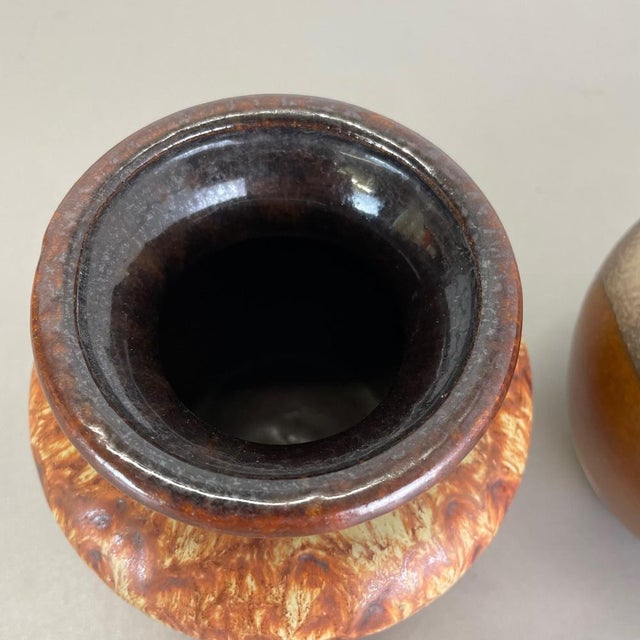 Vintage Pottery Fat Lava Vases from Scheurich, Germany, 1970s, Set of 3 For Sale - Image 9 of 18