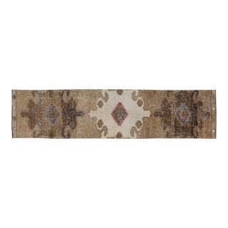 Vintage Anatolian HandKnotted Wool Rug, 3'1x13'2 For Sale