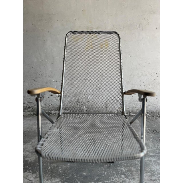 Set of Vintage Aluminium Wire Folding Chairs For Sale - Image 17 of 18