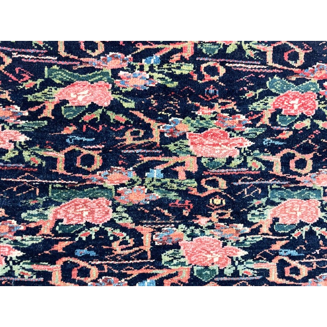 Blue Antique Persian Bijar Halvayi Carpet For Sale - Image 8 of 11