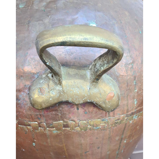 Large Egyptian Jug in Hand-Hammered Copper, 1940s For Sale - Image 6 of 13