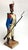 A striking vintage folk art sculpture depicting a soldier, crafted in Felguérez’s distinctive modernist style. Standing...