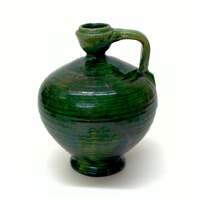 Forest Green Shades of the Forest Vintage Pottery Curation - Group of 5 For Sale - Image 8 of 15