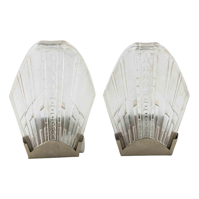 French Art Deco Sconces, 1940s, Set of 2 For Sale