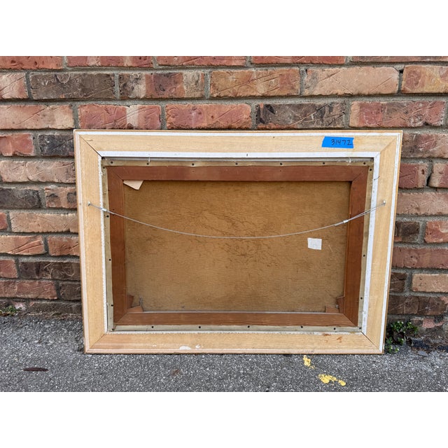 Sky Blue Antique English Oil on Canvas Signed, William Langley For Sale - Image 8 of 8