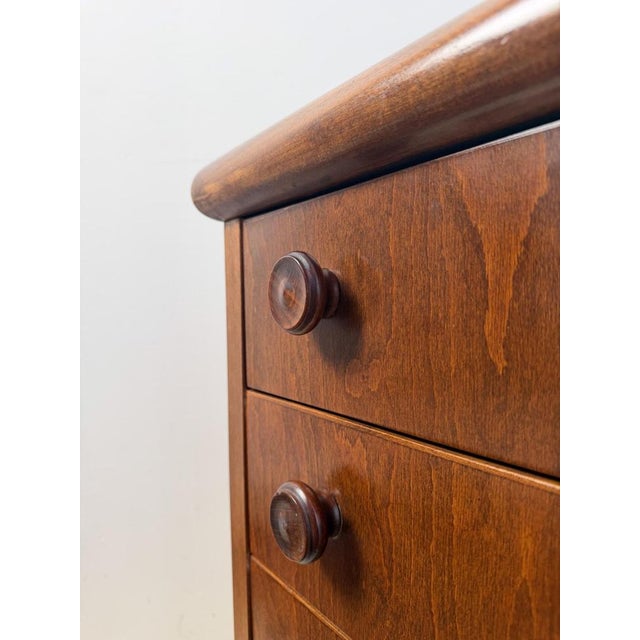 Brown Mid-Century Fir and Ash Chest of Drawers in the style of Charlotte Perriand, 1970s For Sale - Image 8 of 18