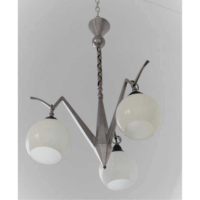 Art Deco Ceiling Lamp, 1920s For Sale - Image 6 of 7